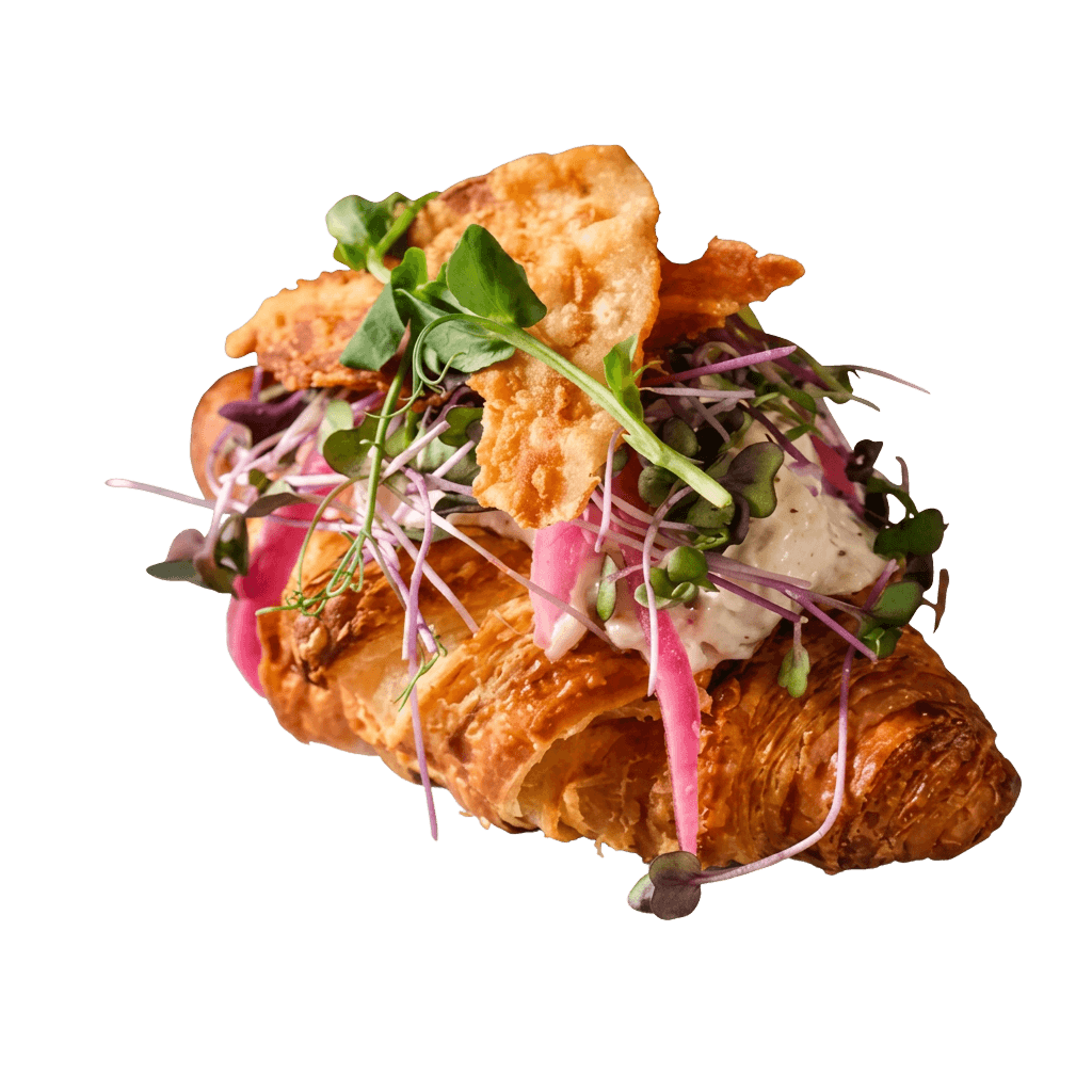 Smørcroissant m. rejesalat
