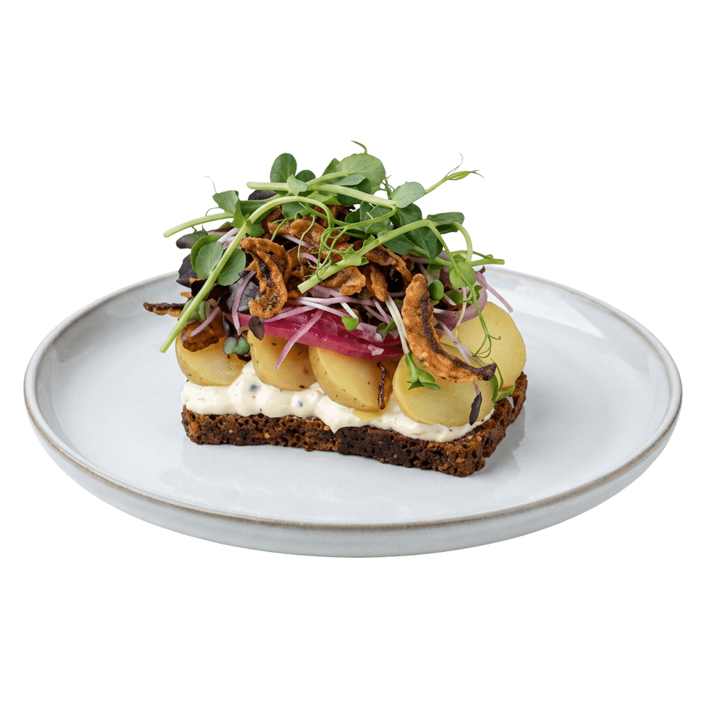 Sød kartoffel med rygeost og chili