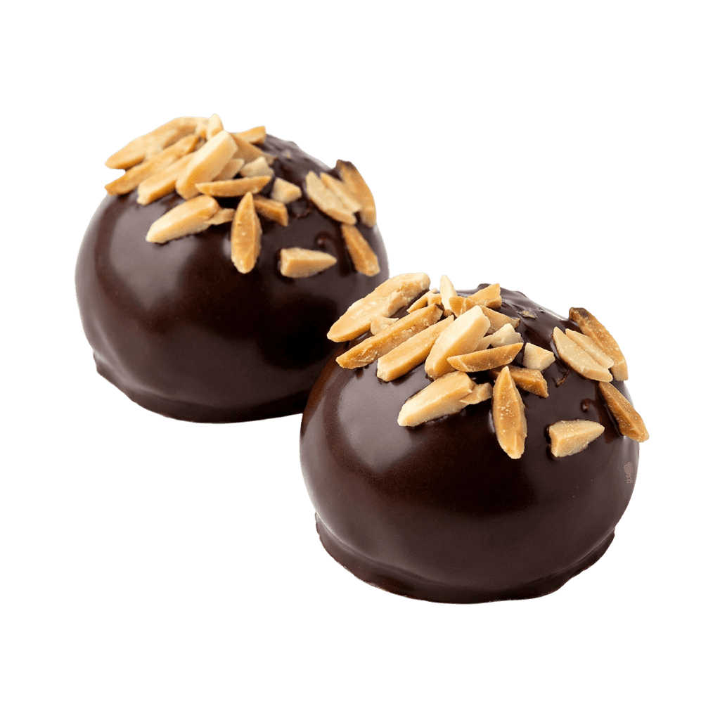 Hjemmelavet brownie dyppet i belgisk callebaut chokolade